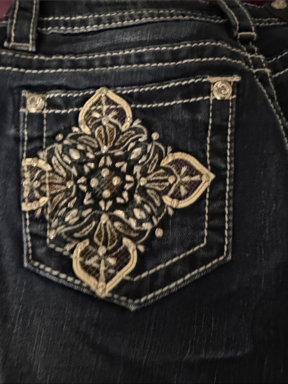 Miss Me Mid Rise Blue Bootcut Jeans - Picture 8 of 9